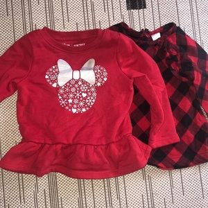 2 Toddler Christmas Holiday Shirts 18 months